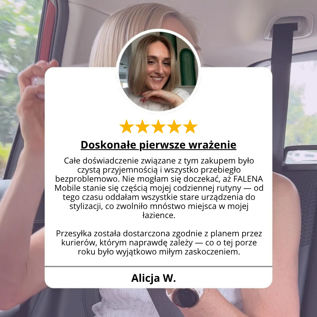 FALENA Mobile - Przenośna Szczotka-Prostownica 2w1