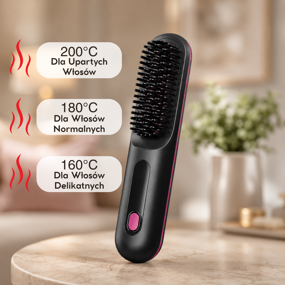 FALENA Mobile - Przenośna Szczotka-Prostownica 2w1
